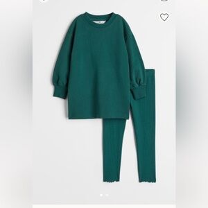 H&M Sweatshirt Ribbed Legging Set